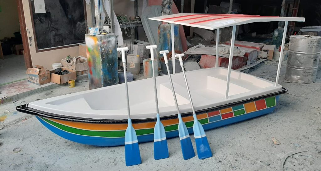 Perahu Fiberglass - Perahu dayung - perahu banjir