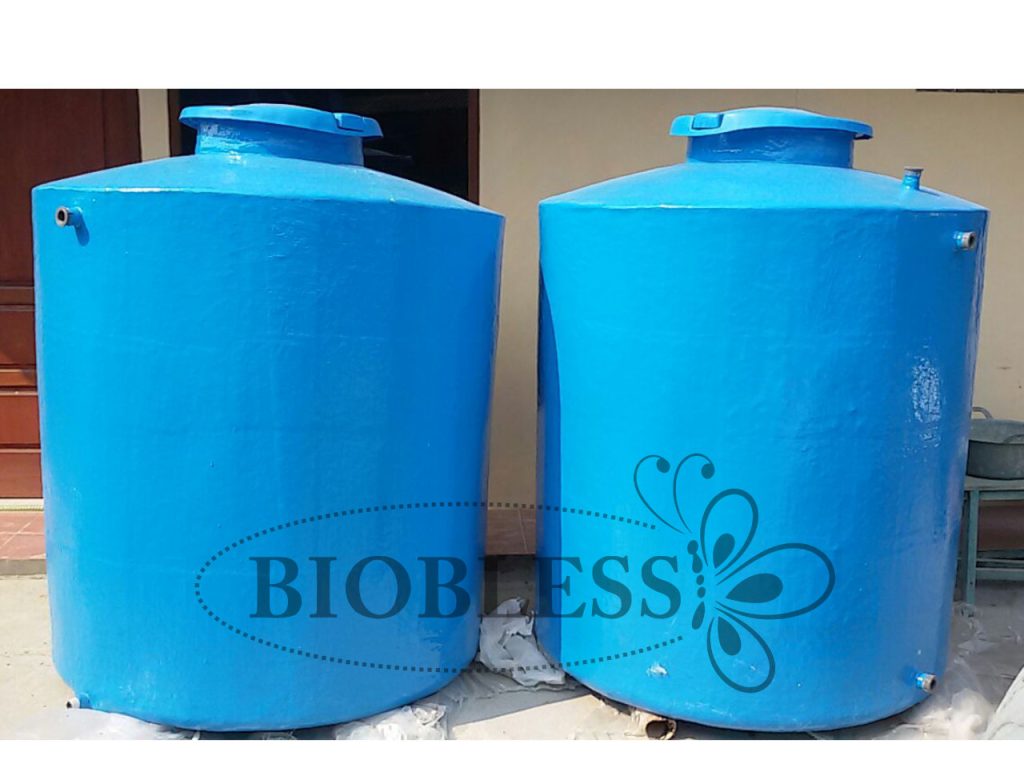 Tangki air silinder fiberglass